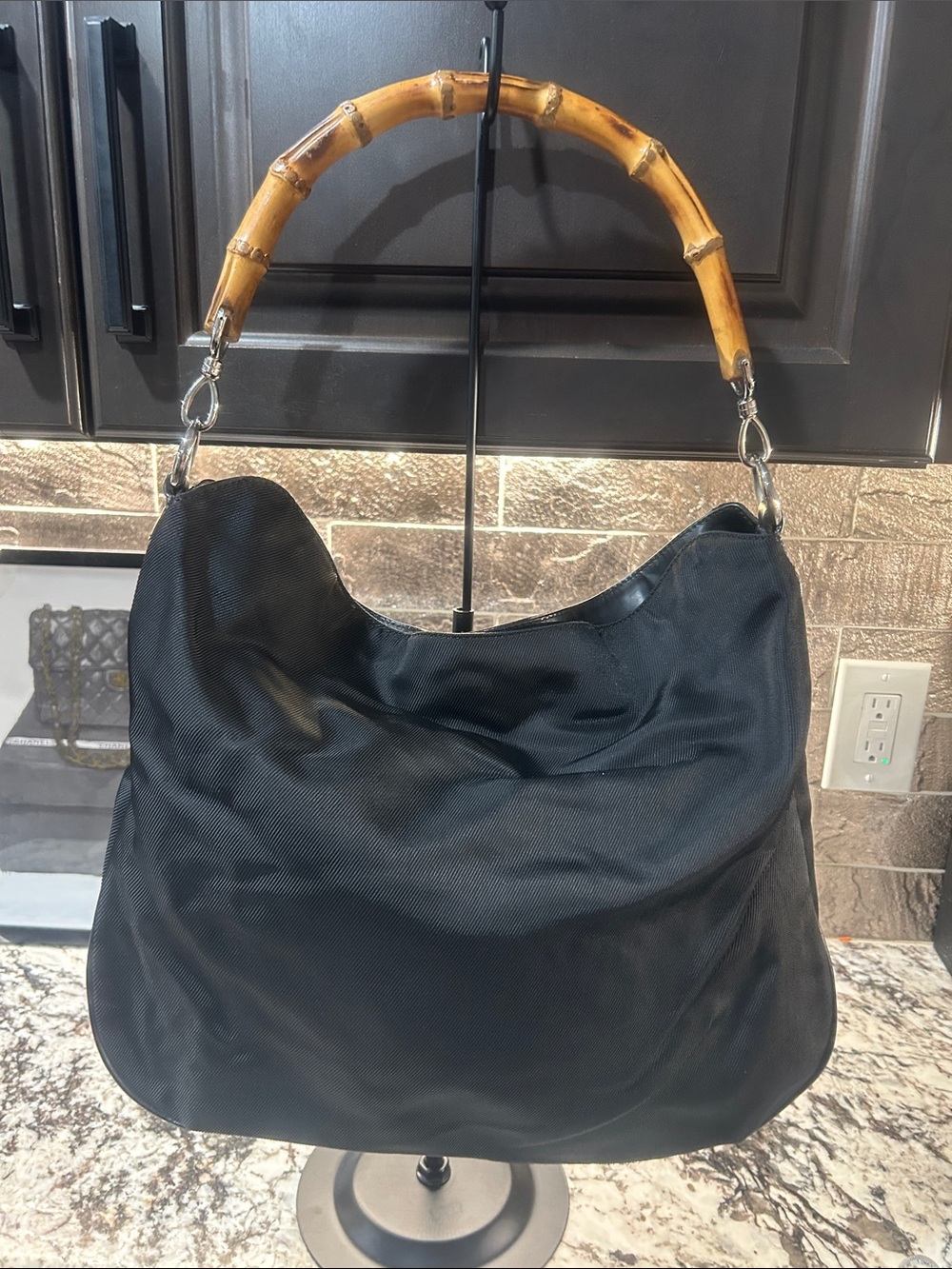 Gucci Tom Ford Era Diana Shoulder Hobo Bag with Bamboo Handle
